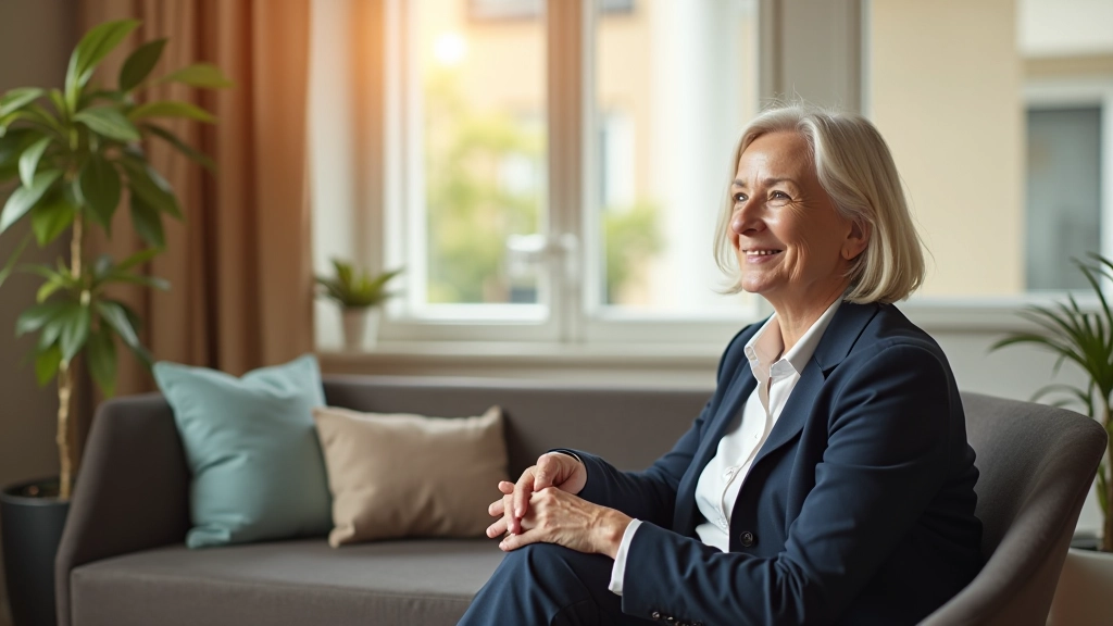 Professional coaching environment with comfortable seating, natural lighting, and modern interior design